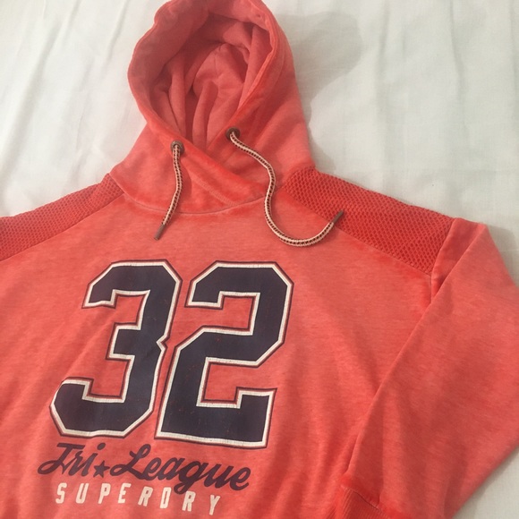 Vintage Superdry Tri League Slouch Hoodie - Picture 3 of 12